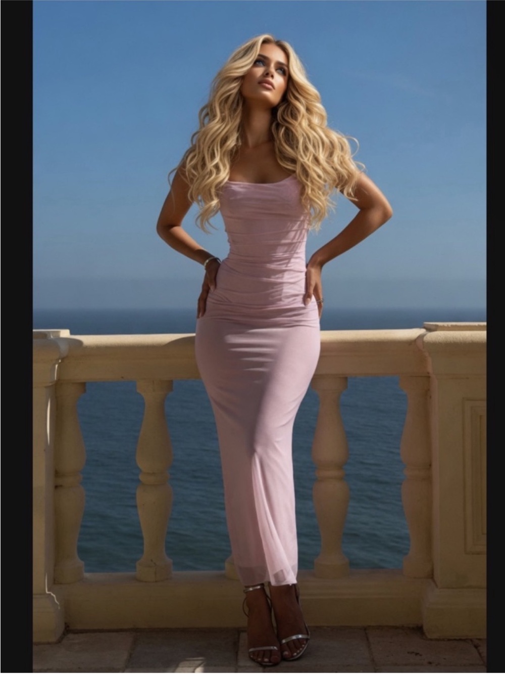 HOUSE OF CB 'Nalini' Cotton Candy Corset Maxi Dress/Small(Plus)-US 4-6 $239